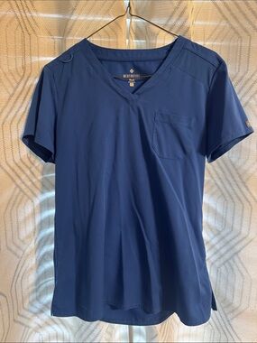 Med Couture Royal Blue Scrub Top